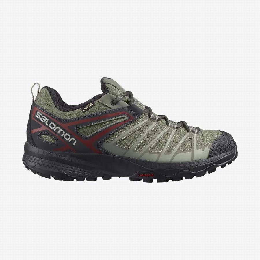 Salomon X Crest Gore-tex Ορειβατικά Παπούτσια ανδρικα Ελιά [AWR9283TU]